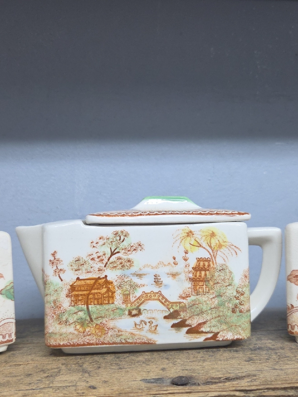 Vintage Brown & Richie Oriental Garden Condiment Set - Picture 3 of 13